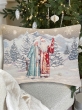 Новогодние товары для дома / Испанская новогодняя коллекция / Снегурочка и ДМ New из гобелена - Снегурочка и ДМ Беж Наволочка 50х70 см серебро 2518919 New
