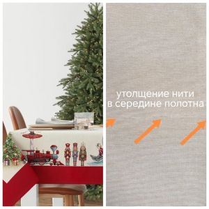 Новогодние товары для дома / Испанская новогодняя коллекция / Сказки Гофмана Щелкунчик из гобелена - Outlet Щелкунчик и Мари Скатерть 140х240 см 2519017