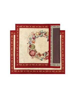 Новогодние товары для дома / Испанская новогодняя коллекция / Елочные украшения New из гобелена - Елочные украшения Фейерверк Комплект салфеток 2шт 35х45 см золото 2519078 New