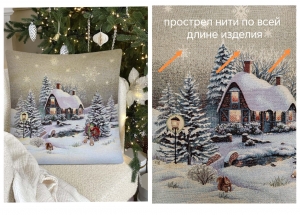 Новогодние товары для дома / Испанская новогодняя коллекция / Гензель и Гретель из гобелена - Outlet Гензель и Гретель Наволочка 45х45 см 2519180 серебро