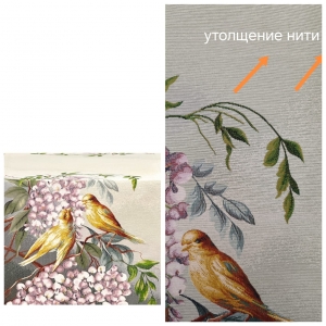 Всесезонная коллекция текстиля Basic / Дельфиниум из гобелена - Outlet Дельфиниум Птички Салфетка 44х140 см 2519232 б/л