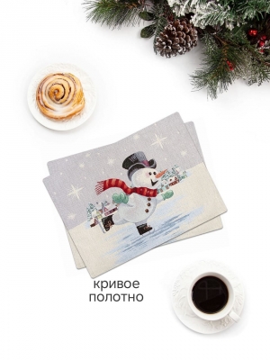 Новогодние товары для дома / Испанская новогодняя коллекция / Снеговики NEW из гобелена - Outlet Снеговики САЛФЕТКА 35х50 см 2519754