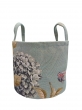 Корзины для мелочей из гобелена - Гортензии и бабочки 2 Корзина диаметр 17 см высота 14 см 2519977