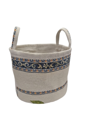 Корзины для мелочей из гобелена - Лимоны в вазе 2 Корзина диаметр 17 см высота 14 см 2519991