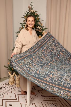 Рапсодия NEWиз гобелена Рапсодия кобальт Салфетка 41х43 см 2520067 Всесезонная коллекция текстиля Basic / Рапсодия NEW из гобелена - Рапсодия кобальт Салфетка 41х43 см 2520067