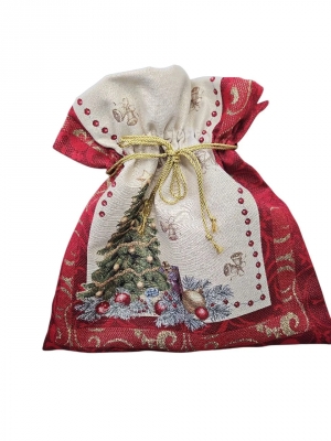 Разное / Мешочки из гобелена - Рождественская ночь красный бордюр Мешок двусторонний 43х43 см 2520472 