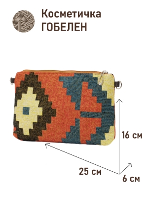 Сумки / Косметички из гобелена - 1045 Косметичка Барбадос 2 25х16х6 см 2521036 кольца под ремешок