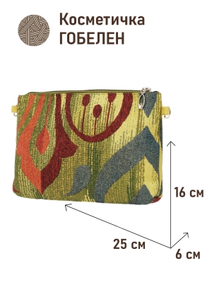 Сумки / Косметички из гобелена - 1045 Косметичка Икат 1 25х16х6 см 2521037 кольца под ремешок