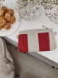 Сумки / Косметички из гобелена - 51 Косметичка Беж Красный 21х14х3см 2621573 кольца под ремешок