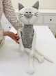 Подушки игрушки из гобелена - Мой котик Вензеля голубые 40х16х12х27 см 2622064