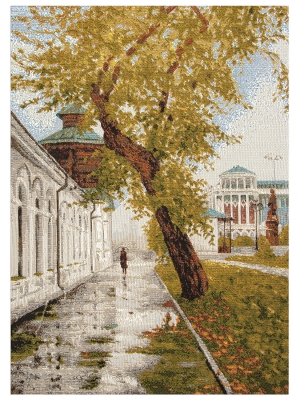 Картины / Екатеринбург из гобелена - Ранний дождь Картина 37х44 см Ефремов А. 2622441 жемчужная рама