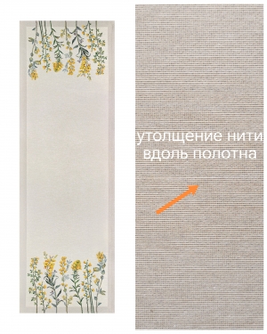 Всесезонная коллекция текстиля Basic / Зверобой New из гобелена - Outlet Зверобой бордюр Салфетка 44х140 см 2622638 New