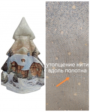 Новогодние товары для дома / Испанская новогодняя коллекция / Чехлы на бутылку и сапожки из гобелена - Outlet Ель Евро ВБ коричневый/гобелен Чехол на бутылку 2622675