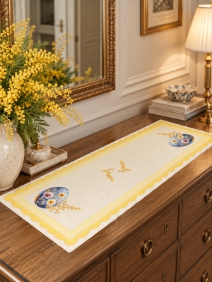Пасхальная коллекция / Пасха Мимоза из гобелена - Пасха Мимоза Салфетка 40х100 см 2622899