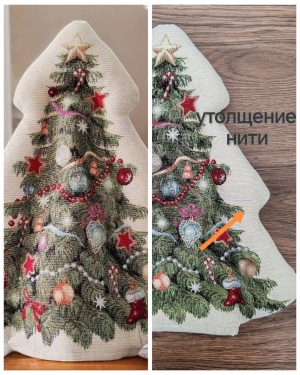 Новогодние товары для дома / Испанская новогодняя коллекция / Чехлы на бутылку и сапожки из гобелена - Outlet Ель Ретро Золото Чехол на бутылку 37х43 см 2623532