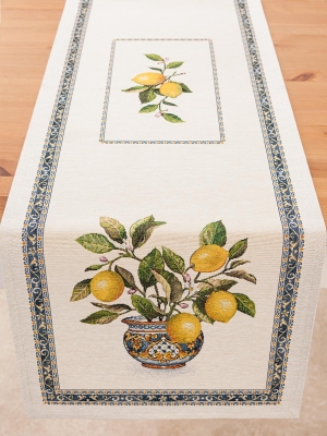 Всесезонная коллекция текстиля Basic / Лимоны в вазе из гобелена - Лимоны в вазе Салфетка 44х140 см 01394