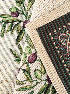Испанский текстиль / Оливки завиток из гобелена - Оливки завиток Салфетка 44х140 см 01521