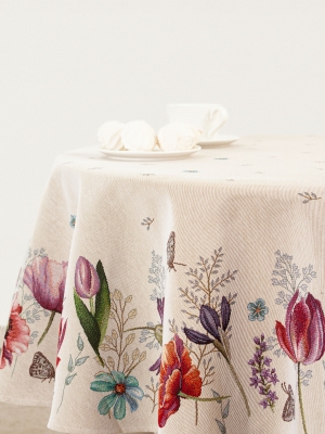 Всесезонная коллекция текстиля Basic / Майские первоцветы из гобелена - Майские первоцветы Скатерть круг д165 см 02502