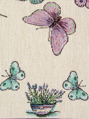 Испанский текстиль / Лаванда бабочки из гобелена - Лаванда бабочки Салфетка 44х100 см 0404