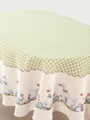 Пасхальная коллекция / Пасхальные утята NEW из гобелена - Пасхальные утята Скатерть овал 160х260 см 04973