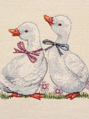 Пасхальная коллекция / Пасхальные утята NEW из гобелена - Пасхальные утята Скатерть овал 160х260 см 04973