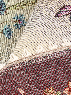 Испанский текстиль / Лето васильки из гобелена - Лето васильки Салфетка с тесьмой 40х70 см 05100