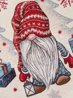 Новогодние товары для дома / Испанская новогодняя коллекция / Гномы из гобелена - Гномы снежинки Салфетка 44х140 см 05188