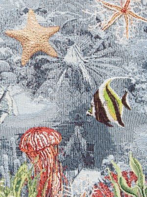 Всесезонная коллекция текстиля Basic / Мореплавание из гобелена - Тропические рыбки Наволочка 45х45 см 05385