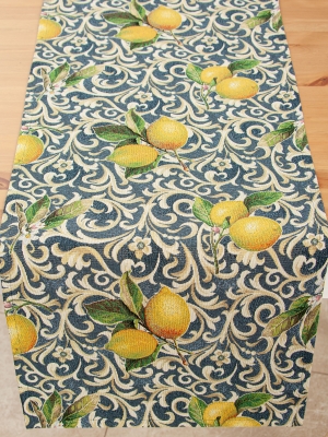Всесезонная коллекция текстиля Basic / Лимоны в вазе из гобелена - Лимоны в вазе Салфетка 47х115 см 05720