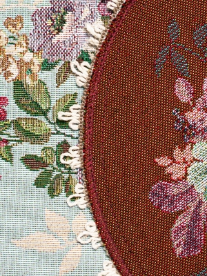 Всесезонная коллекция текстиля Basic / Принцесса цветов из гобелена - Принцесса цветов бирюзовый фон Комплект салфеток 2шт д27см 08668 