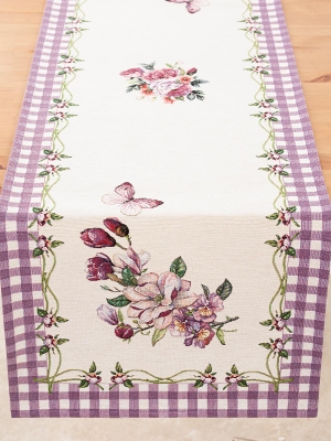 Всесезонная коллекция текстиля Basic / Гортензия из гобелена - Гортензия розовая Салфетка 40х100 см 08803