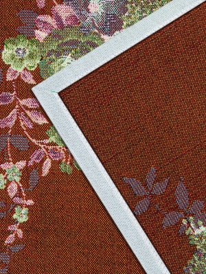 Всесезонная коллекция текстиля Basic / Принцесса цветов из гобелена - Принцесса цветов бирюзовый фон Комплект салфеток 2шт 35х45 см 08826 