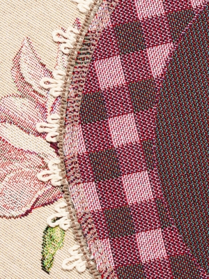 Всесезонная коллекция текстиля Basic / Гортензия из гобелена - Гортензия зеленая Комплект салфеток 2шт круг д27см 09378