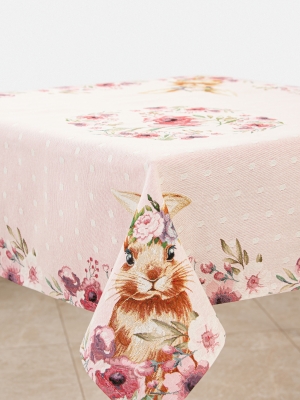 Пасхальная коллекция / Пасхальная принцесса из гобелена - Принцесса розовый фон Салфетка 100х100 см 2185