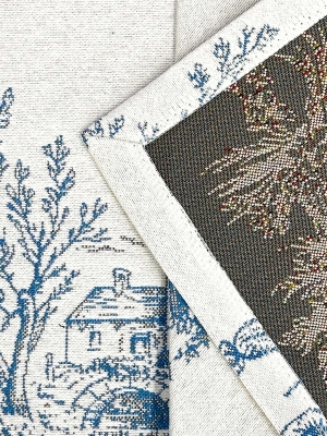 Всесезонная коллекция текстиля Basic / Туаль из гобелена - Туаль де жуи Голубой Комплект салфеток 2шт 35х45 см н/р 2311422