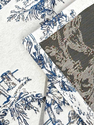 Всесезонная коллекция текстиля Basic / Туаль из гобелена - Туаль де жуи Синий Комплект салфеток 2шт 35х45 см н/р 2312065
