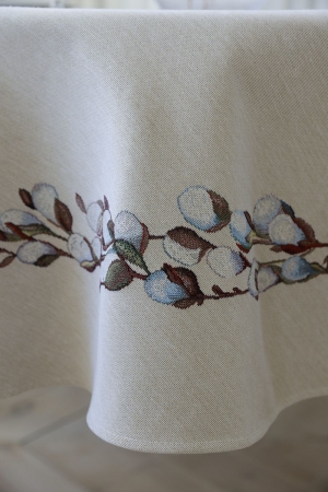 Всесезонная коллекция текстиля Basic / Верба из гобелена - Верба Скатерть круг д160 см 239526