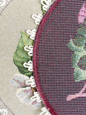 Всесезонная коллекция текстиля Basic / Гортензия льняной фон из гобелена - Гортензия льняной фон Комплект салфеток 2шт д24 см 2413145