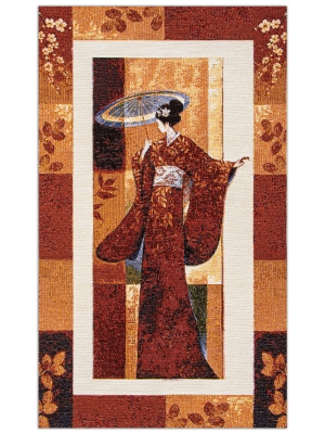 Купоны / Авторские работы из гобелена - Японки с зонтом 909 Купон 35х65 см 3571