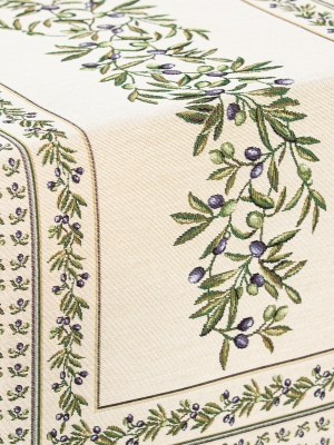 Всесезонная коллекция текстиля Basic / Оливки из гобелена - Оливки салфетка 40х100 см 4098